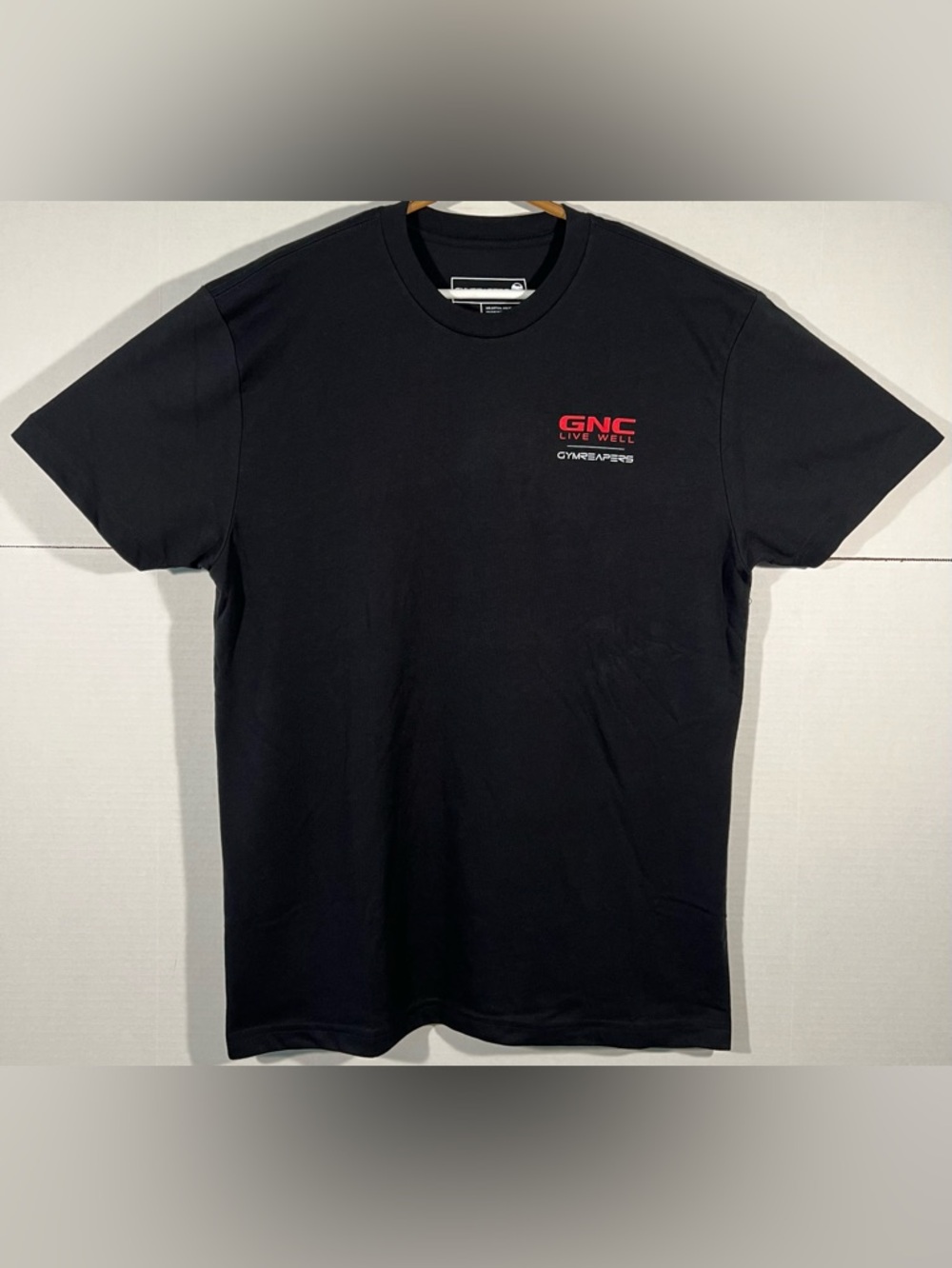 GymReapers x GNC Logo Shirt Mens Sz Large Black Short Sleeve Graphic Tee